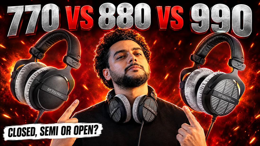 Beyerdynamic DT 770 PRO closed-back and DT 990 PRO open-back studio headphones