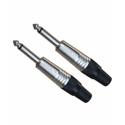 Hawk HTM-S 1/4″ TS Male Connector (Pair) (Silver Tip)