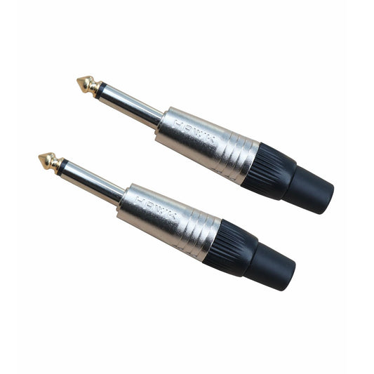 Hawk HTM-SG 1/4″ TS Male Connector (Pair) (Gold Tip)