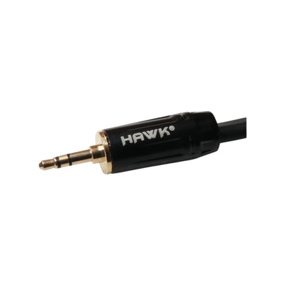 Hawk TMPLU03 3.5mm TRS Male to Dual 6.35mm TS Male Y Cable - 3 Meter (Black)
