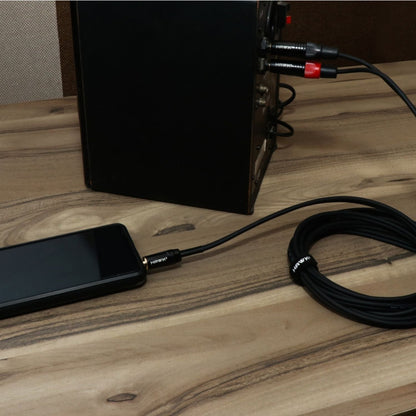 Hawk TMPLU03 3.5mm TRS Male to Dual 6.35mm TS Male Y Cable - 3 Meter (Black)