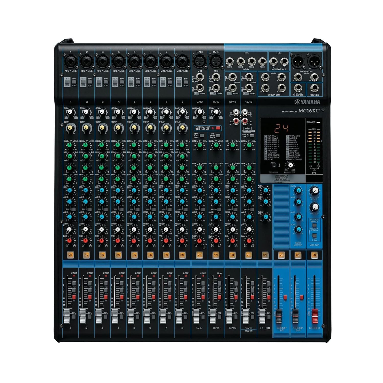 Yamaha MG16XU - 16-Input Mixer with Built-In FX and 2-In/2-Out USB ...
