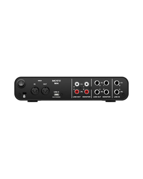 MOTU M4 4x4 USB-C Audio Interface with Loopback & ESS Sabre32 DAC