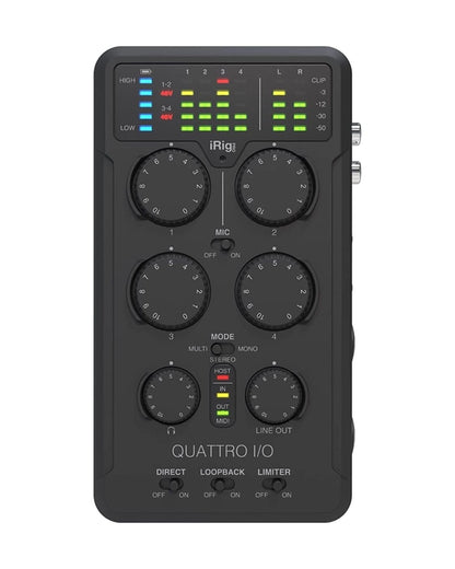 IK Multimedia iRig Pro Quattro I/O Portable 4x2 Audio Interface